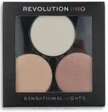 Makeup Revolution Rozświetlacz - Хайлайтер для лица Revolution Pro Refill Highlighter Pack Burning сменные блоки, 3 оттенка, 3 шт. по 2 г — фото 1
