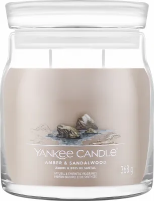 Свеча Yankee Candle Signature Amber & Sandalwood / Амбра и сандал, 2 фитиля