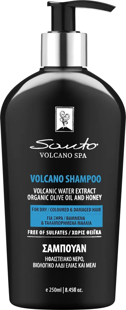 Шампунь Santo Volcano Spa для сухих окрашенных волос с мёдом и оливковым маслом 250 мл