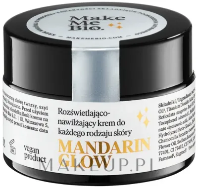 Крем для лица Make Me Bio Mandarin Glow рассветляющий увлажнение сияние 30 мл