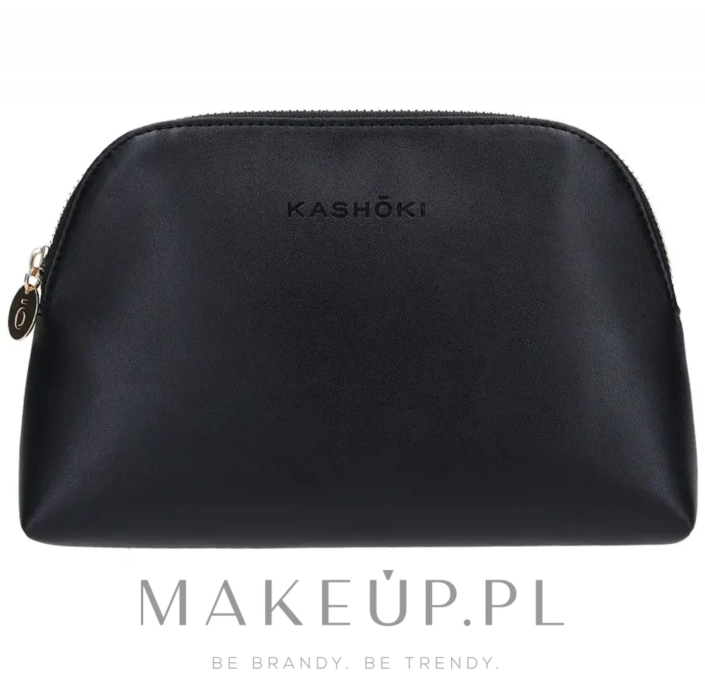 Косметичка Kashoki Beauty Bag полуовальная черная 22х14х6 см