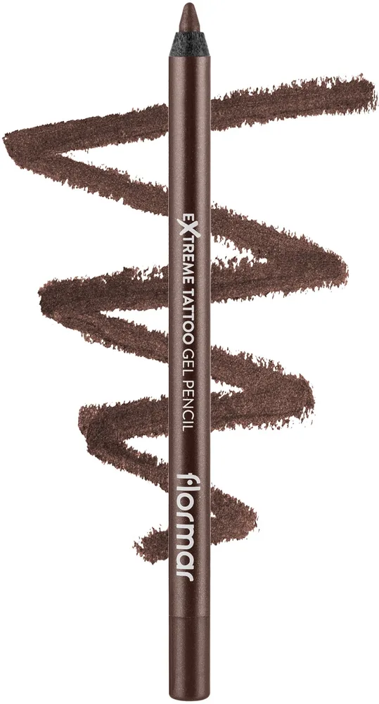 Карандаш для глаз Flormar Extreme Tattoo Gel Pencil, оттенок 01 - Glitzy Brown