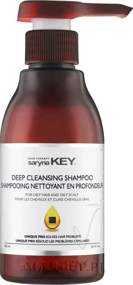 Шампунь Saryna Key Deep Cleansing для жирных волос с имбирём, бамбуком и крапивой 300 мл