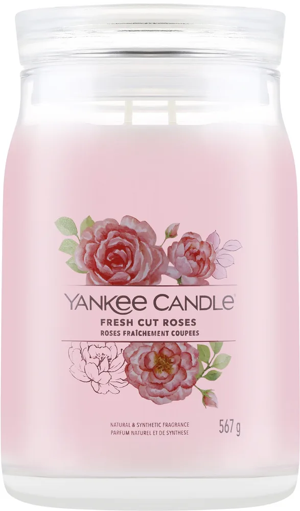 Свеча Yankee Candle Signature Fresh Cut Roses / Свежие розы, 2 фитиля, 368 г