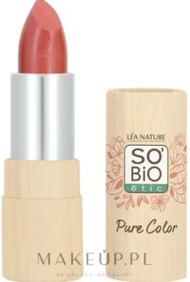 Помада для губ So'Bio Etic Pure Color Satin Matte Lipstick матовая, с кремовой текстурой, 5 г