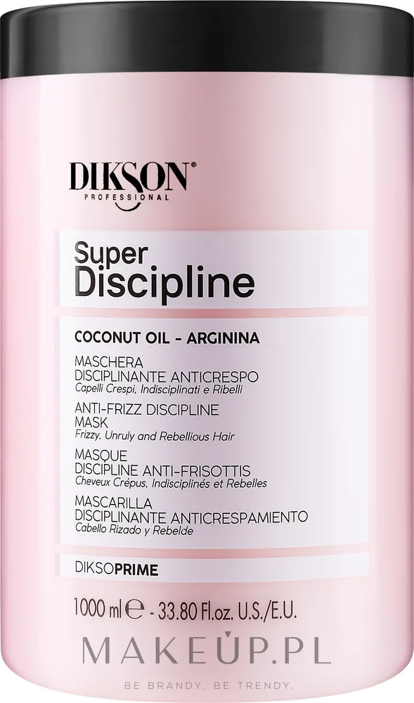 Маска для непослушных волос Dikson Super Discipline, кокосовое масло, рисовый протеин, аминокислоты, против пушистости