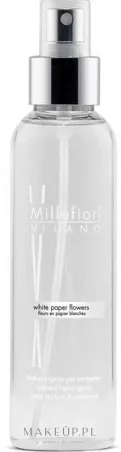 Спрей для дома Millefiori Milano White Paper Flowers бергамот и пион 150 мл