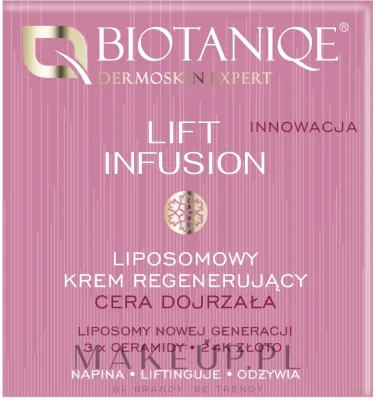 Крем для лица липосомальный Biotaniqe Lift Infusion 70+ восстанавливающий 50 мл