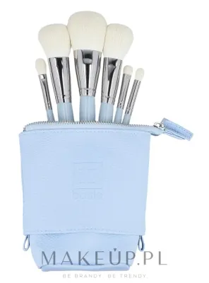 Набор кистей для макияжа ILU Brush Set 6 шт. синий с чехлом