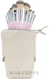 Набор кистей для макияжа ILU Brush Set 10 шт. розовый с чехлом — фото 1