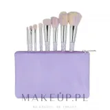Набор кистей для макияжа ILU Brush Set 8 шт. фиолетовый с косметичкой единорог — фото 1