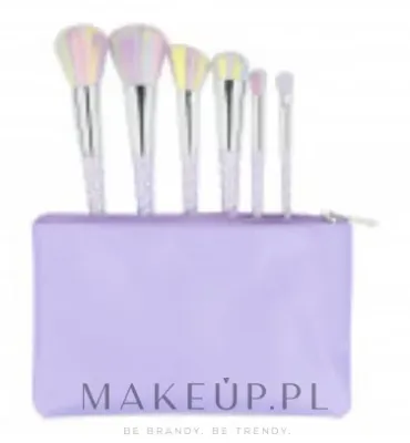 Набор кистей для макияжа ILU Basic Mu Unicorn Makeup Brush 6 шт. фиолетовый с сумкой