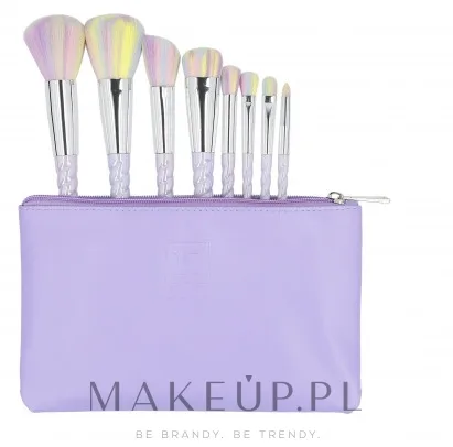 Набор кистей для макияжа ILU Basic Mu Unicorn Makeup Brush 8 шт. фиолетовый с косметичкой