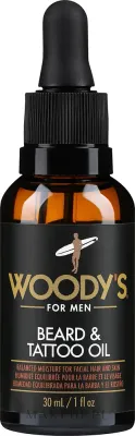 Масло для бороды и татуировок Woody's Beard & Tattoo Oil с аргановым маслом