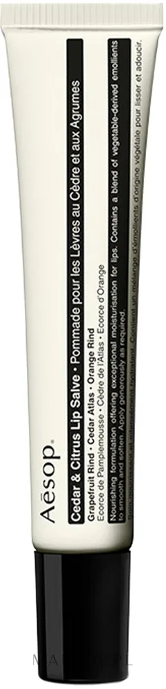Бальзам для губ Aesop Cedar and Citrus Lip Salve питательный, для сухих и потрескавшихся губ, 9 мл