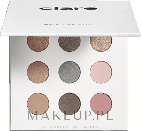 Палетка теней для век Clare Blanc Minerals Makeup Creator 9 оттенков, оттенок 1