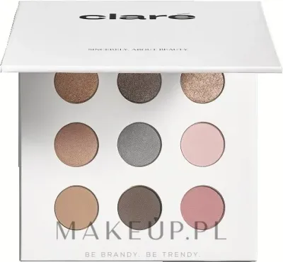 Палетка теней для век Clare Blanc Minerals Makeup Creator 9 оттенков