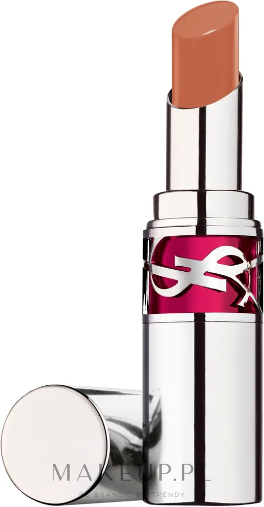 Yves Saint Laurent Pomadka z balsamem do ust o podwójnym działaniu pielęgnacyjnym i promiennym kolorze - Помада-бальзам для губ YSL Rouge Volupte Candy Glaze глянцевая, оттенок 4 - Even More Nude