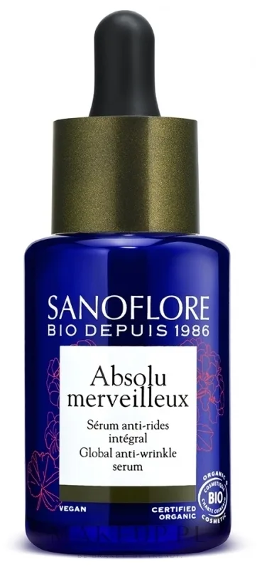 Сыворотка Sanoflore Merveilleux Absolu против морщин с геранью, гиалуроном и маслом ши 30 мл
