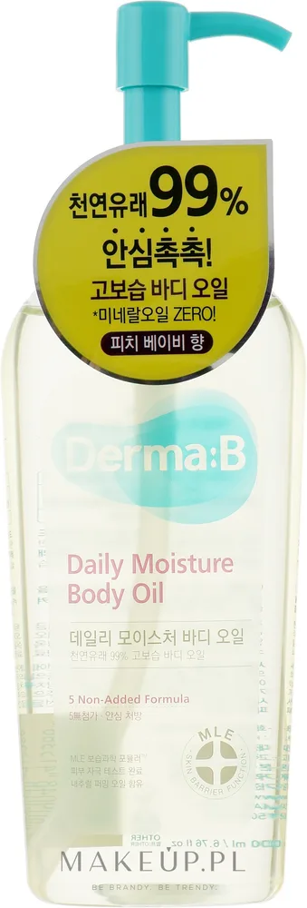 Масло для тела Derma-B Daily Moisture увлажняющее с аргановым и миндальным маслом 200 мл