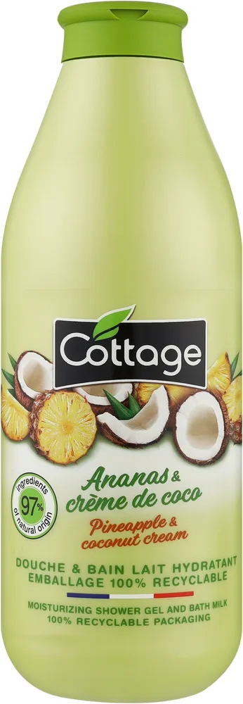 Гель для душа Cottage Pineapple&Coconut Cream с ананасом и кокосом, 750 мл