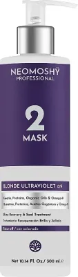 Маска для светлых волос Neomoshy Blonde Ultraviolet тонирующая, масло ши, аргана, миндаль, протеины гороха, 300 мл