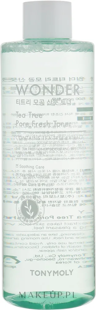 Тоник для лица Tony Moly Wonder Tea Tree Pore Fresh Toner с центеллой и керамидами, 500 мл