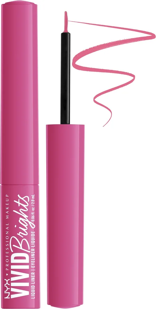 NYX Professional Makeup Eyeliner w płynie - Подводка для глаз NYX Vivid Brights Liquid Liner, оттенок 08 - Dont Pink Twice