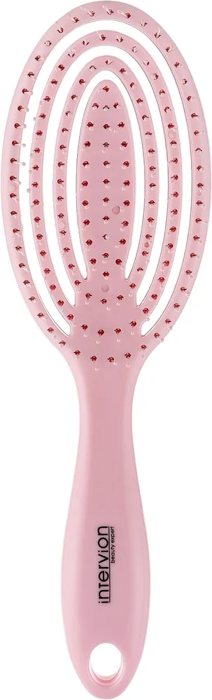 Щётка для волос Inter-Vion I Comfort Hair Brush розовая скелетная колодка