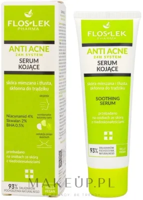 Сыворотка Floslek Anti Acne 24H System успокаивающая с ниацинамидом, салициловой кислотой и скваланом 50 мл