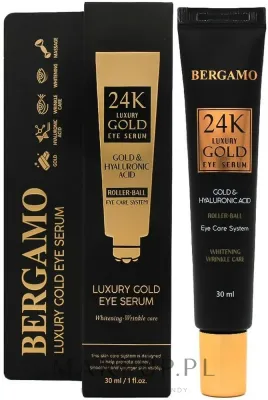 Сыворотка для области вокруг глаз Bergamo 24K Luxury Gold с коллоидным золотом гиалуроновой кислотой и ниацинамидом для зрелой кожи 30 мл