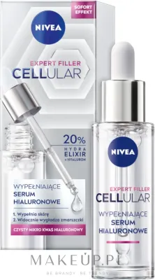 Заполняющая гиалуроновая сыворотка для лица NIVEA Cellular Expert Filler против морщин 30 мл