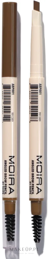 Карандаш для бровей Moira Angled Brow Pencil, оттенок 001 - Taupe