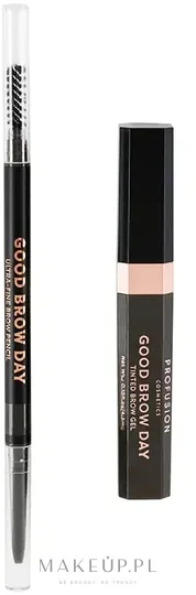 Набор для бровей Profusion Cosmetics Good Brow Day водостойкий фломастер и гель для бровей, оттенок Soft Black