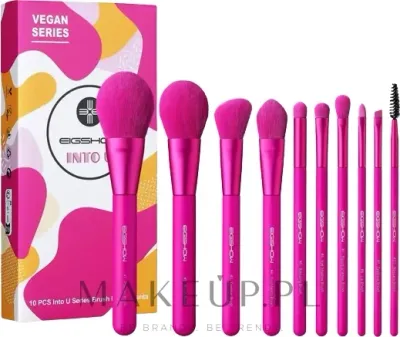 Набор синтетических кистей Eigshow Beauty Into You Premium Pink Set 10 шт. розовый