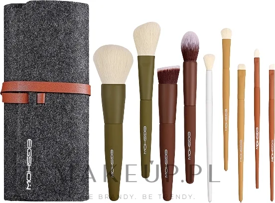 Набор кистей для макияжа Eigshow Beauty Colorful Series Set 9 шт. пять цветов