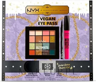 NYX Professional Makeup Zestaw - Набор для глаз NYX Eye Must Have подводка-фломастер тушь для объема и палетка теней 1+10 мл