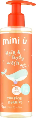 Гель для мытья волос, тела и лица Mini Ü Hair & Body Wash Tropical Berries, 250 мл