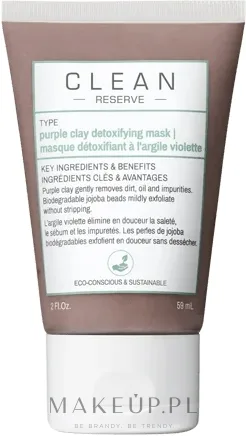 Детоксицирующая маска для лица с фиолетовой глиной Clean Reserve Purple Clay Detoxifying Mask