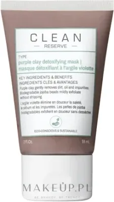 Детоксицирующая маска для лица с фиолетовой глиной Clean Reserve Purple Clay Detoxifying Mask
