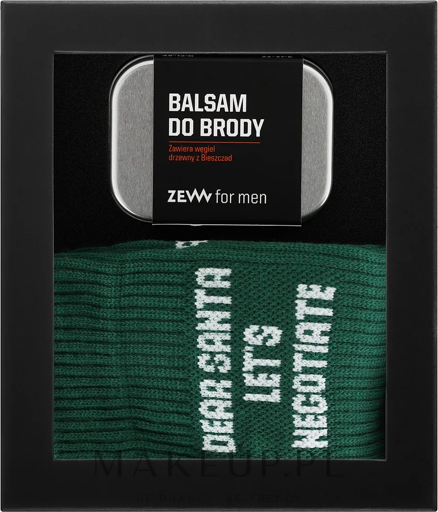 Набор для бороды Zew For Men бальзам с ланолином маслом ши и арганой и носки 80 мл
