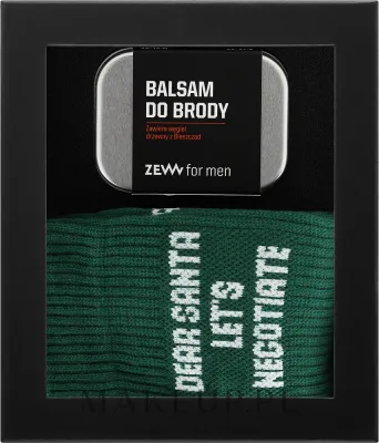 Набор для бороды Zew For Men бальзам с ланолином маслом ши и арганой и носки 80 мл