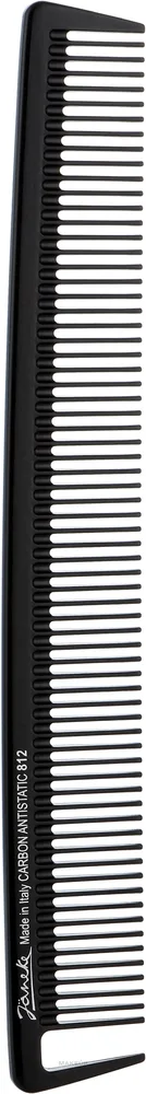 Карбоновая расчёска для волос Janeke 812 Carbon Comb Antistatic 22 см чёрная