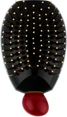 Щётка для волос Janeke Gem Brush с короткой ручкой чёрная