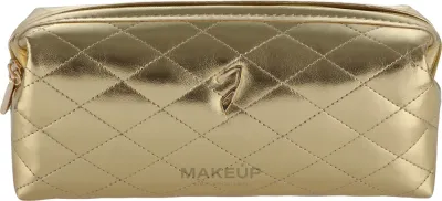 Косметичка Janeke Golden Quilted Pouch стеганая золотистая 20х9х6 см