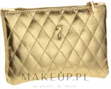 Косметичка Janeke Golden Quilted Pouch стеганая золотистая средняя 18х12 см — фото 1