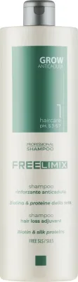 Шампунь Freelimix Grow против выпадения волос с биотином, протеинами шёлка, ментолом, 250/1000 мл, Италия
