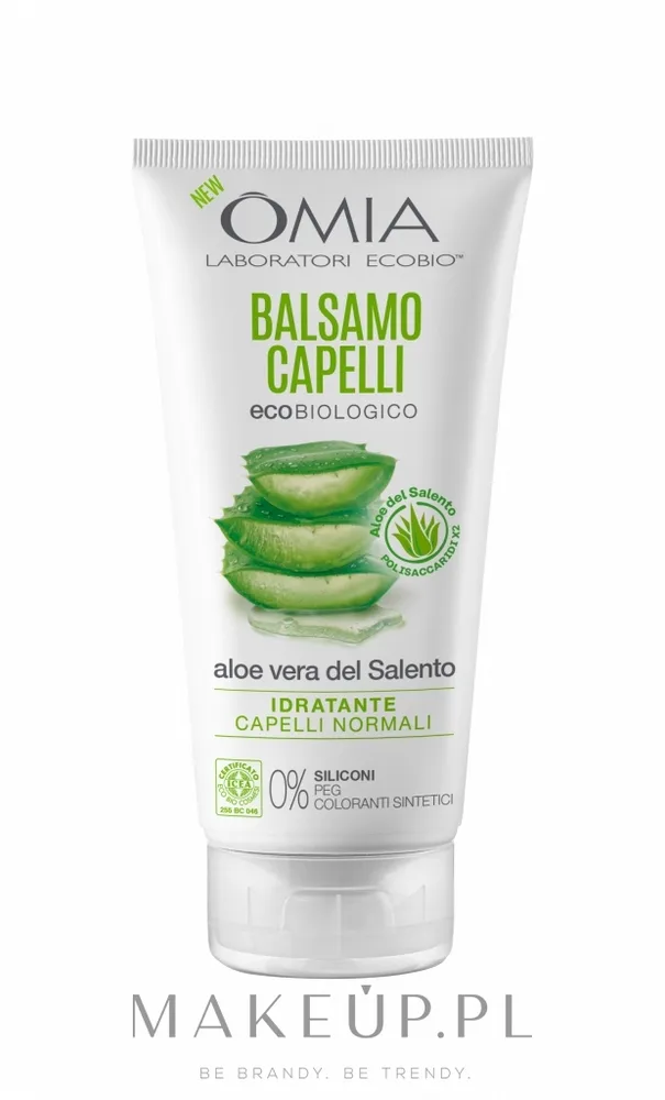 Кондиционер с алоэ вера для нормальных волос Omia Laboratori Ecobio Aloe Vera Hair Conditioner, 180 мл