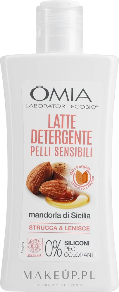 Omia Laboratori Ecobio Omia Labaratori Ecobio Almond And Mallow Cleansing Milk - Omia Ecobio Almond & Mallow молочко для умывания с миндалём мальвой и розовой водой 200 мл