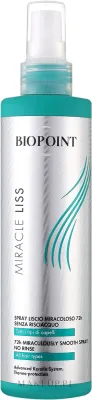Термозащитный выпрямляющий спрей Biopoint Miracle Liss 72h с кератином, 200 мл